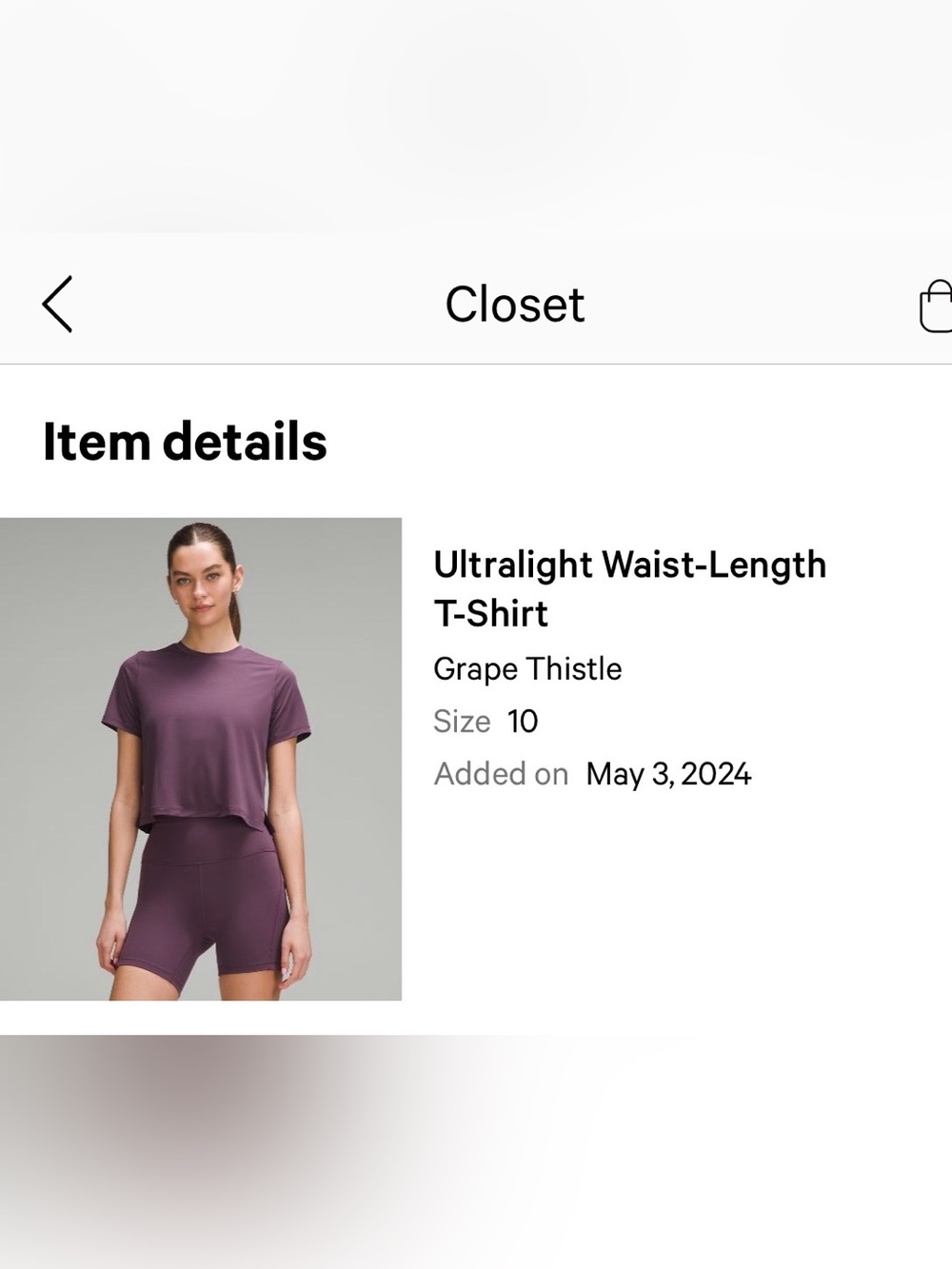 lululemon athletica Short-Sleeve Tee in Grape Thistle